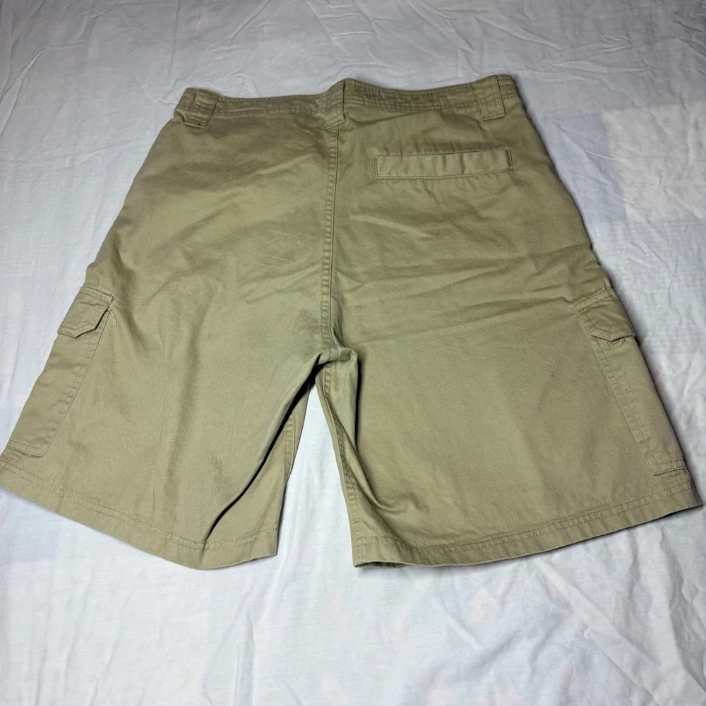NCAA Alabama Crimson Tide Mens Khaki Cargo Shorts Tan Cotton Size 32‎ 34 Logo